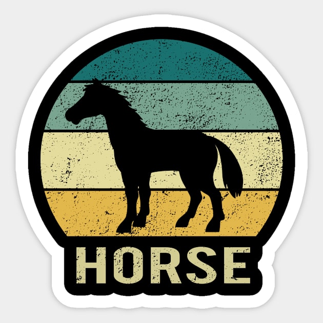 Horse At Sunset A Gift For Horses Lovers Sticker by MerchAndrey